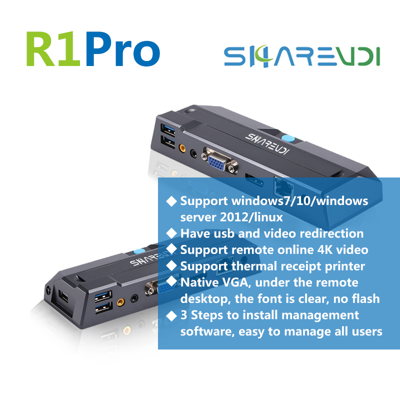 R1 Pro Quad-Core 2.0Ghz Zero Client 1G RAM 8G Flash Điện Toán Máy Tính Cấu Cloud Nhà Ga máy Tính Ảo Giao Thức HVDP/RDP8.1