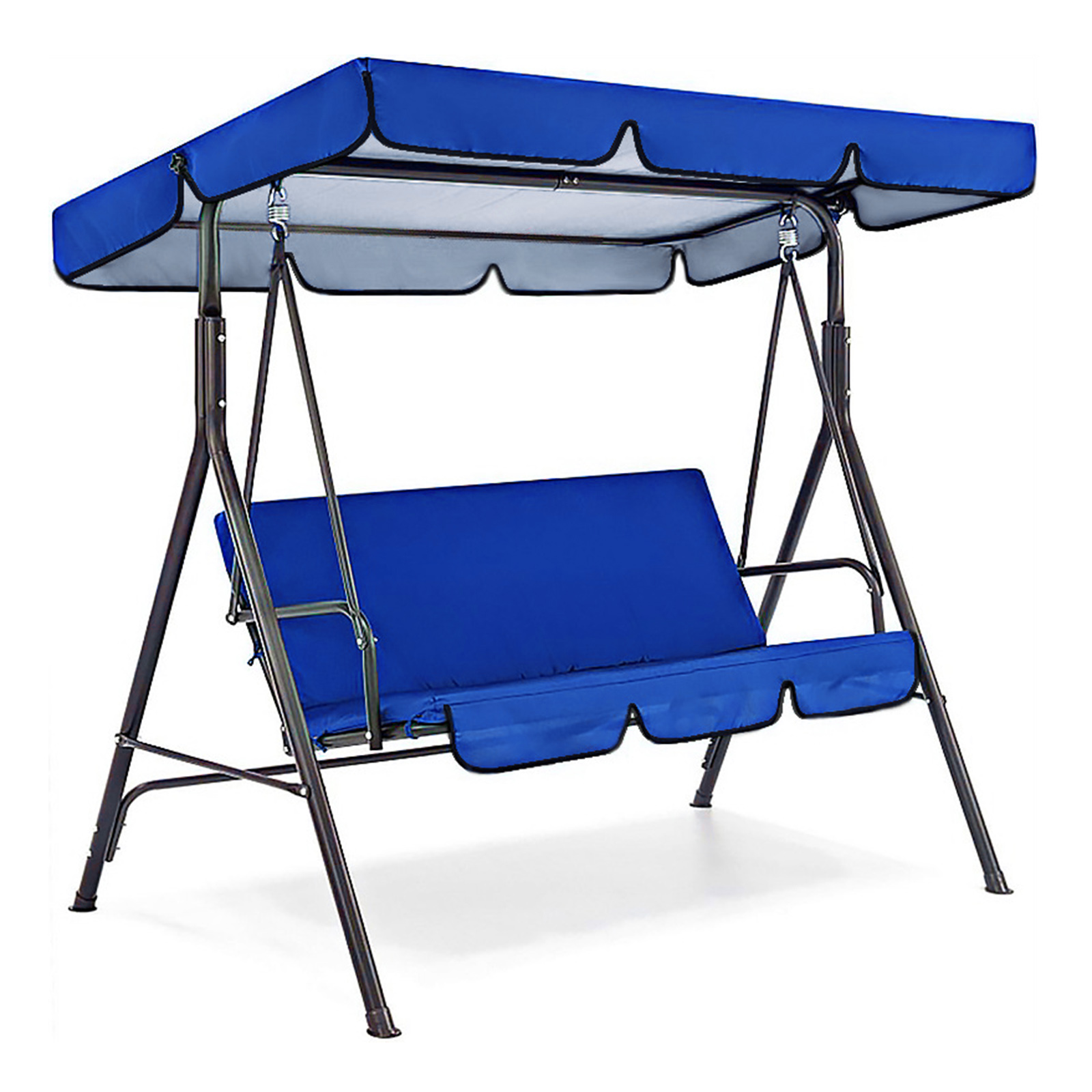 Swing Canopy Toldo Set, impermeável Yard Swing Kit capa de almofada 3 assentos Swing cadeira de jardim