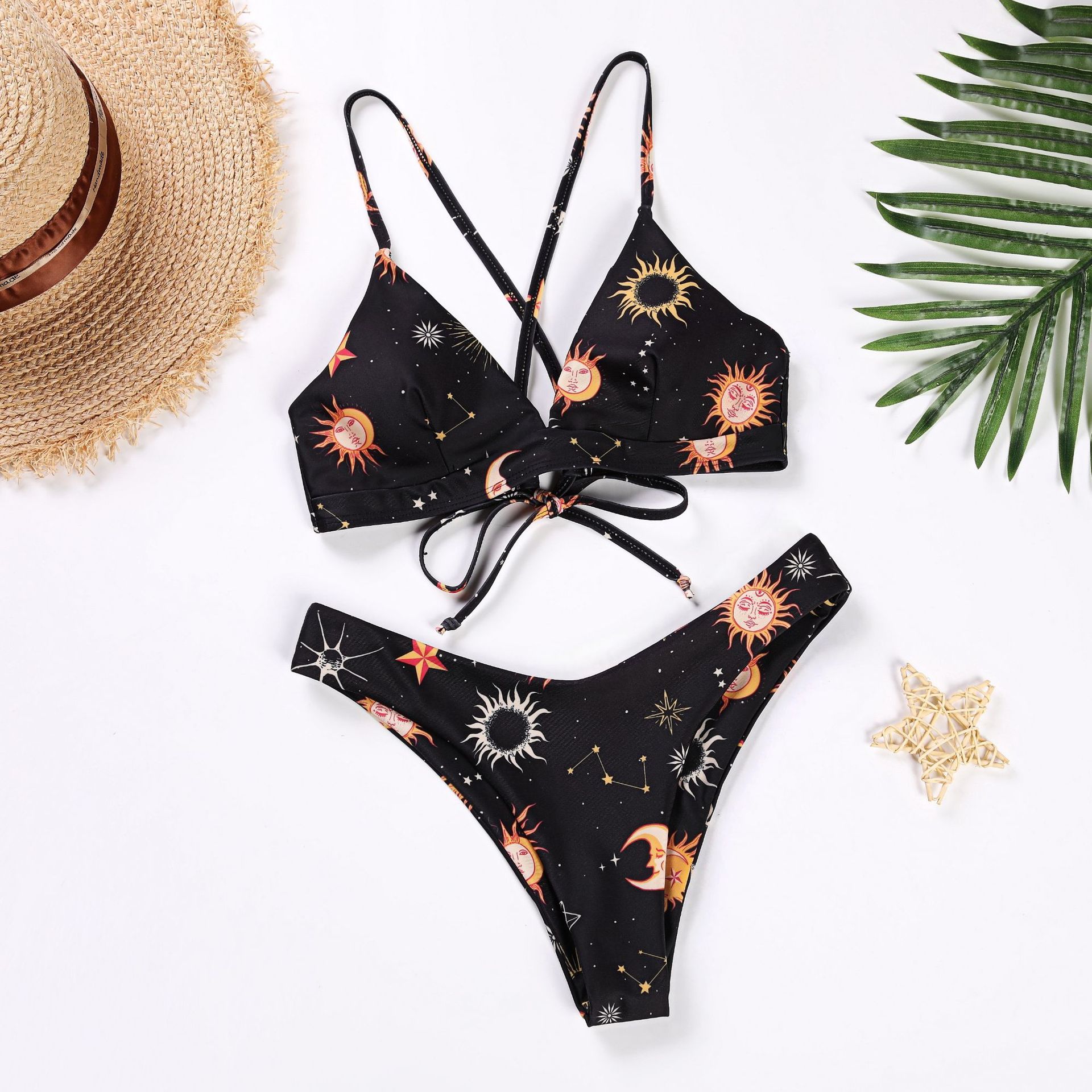 Tournesol imprimé Bikini ensemble Sexy maillots de bain femmes 2025 Mujer Push Up rembourré Biquini baigneurs pansement maillot de bain maillot de bain Bikini
