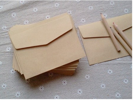 Sobres de papel Kraft clásico de 7x10cm, Mini tarjeta de felicitación, tarjeta de membresía, 10 unidades/lote