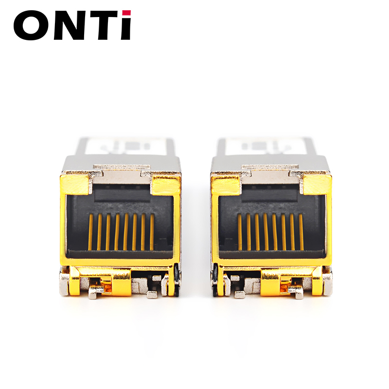 ONTi 10G RJ45 Медный модуль SFP+ 10GBase-Tx Ethernet Волоконно-оптический FTTH, совместимый с коммутатором Cisco/Mikrotik 30 м/80 м