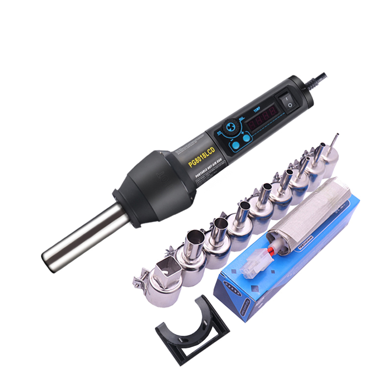 PG8018LCD 220 V/EU US 650W คุณภาพสูงปรับความร้อนอิเล็กทรอนิกส์ HOT AIR GUN Desoldering การประสาน Station IC SMD BGA + หัวฉีด