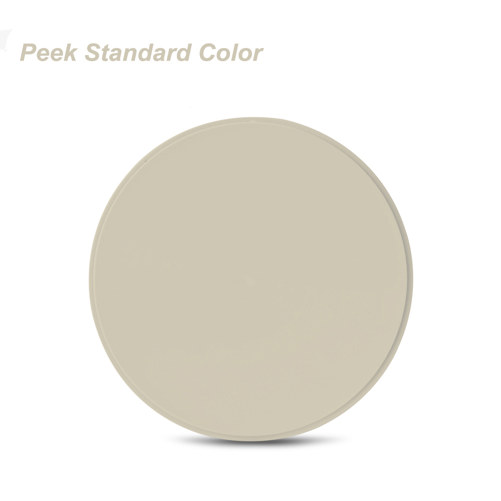 Green Dental Peek kosong, untuk Material Lab gigi tiruan tetap mendukung implan
