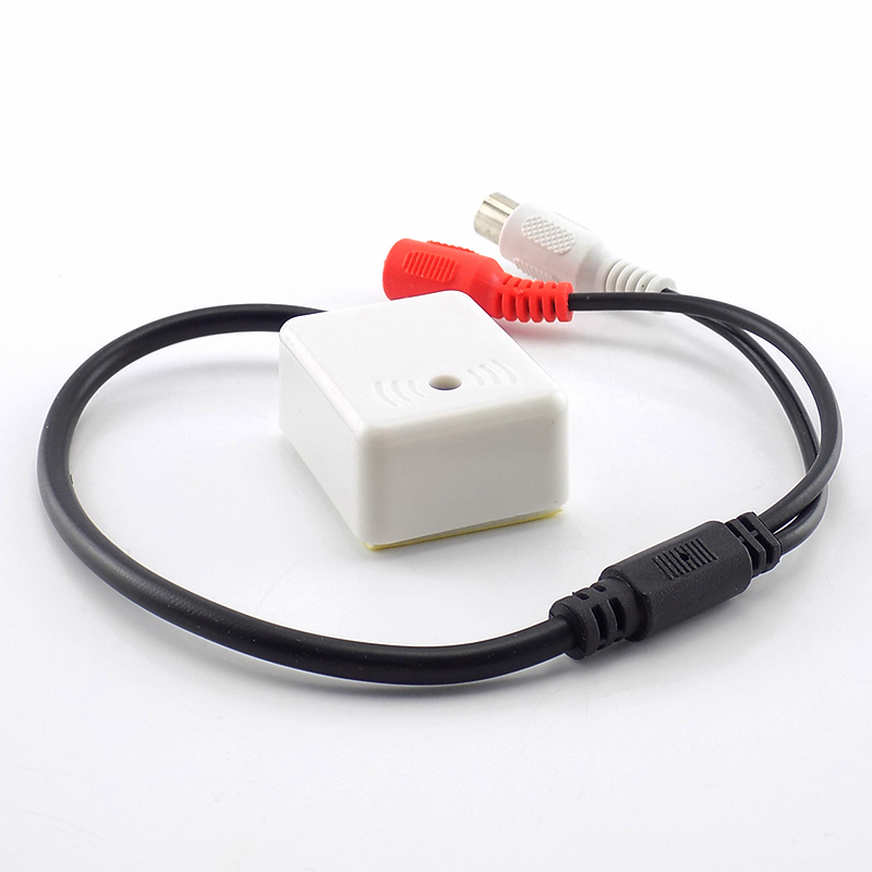 DC 9V-12V Mini Micro Âm Thanh Màn Hình Âm Thanh Thu Âm Thanh Giám Sát An Ninh RCA Adapter Camera Quan Sát hệ Thống An Ninh