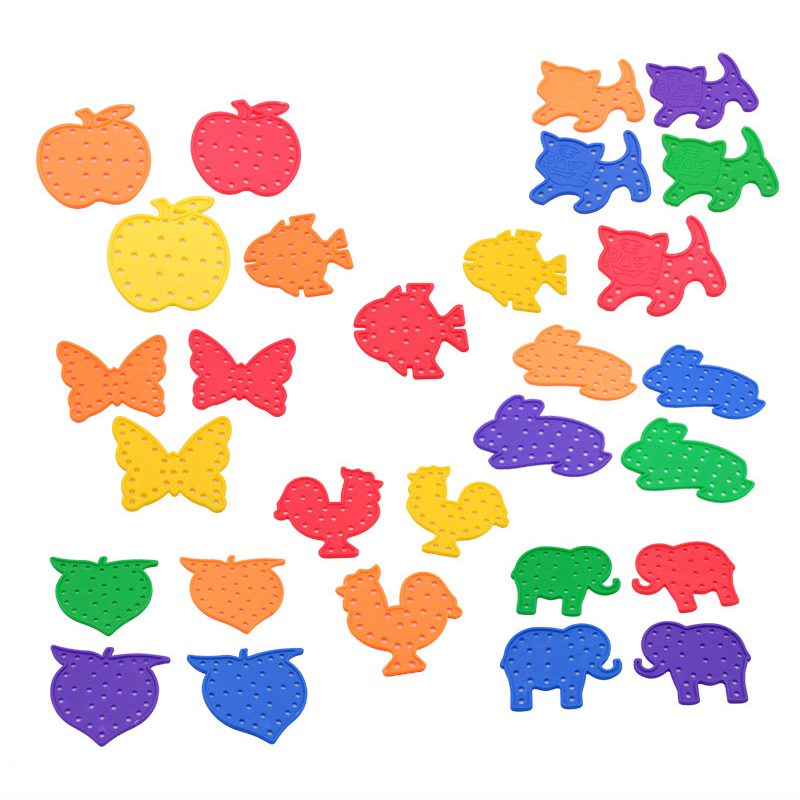 2/4/8 セットモンテッソーリひもボード Chidlren キッズベビー幼児微細運動スキル指柔軟なトレーニング教育感覚おもちゃ