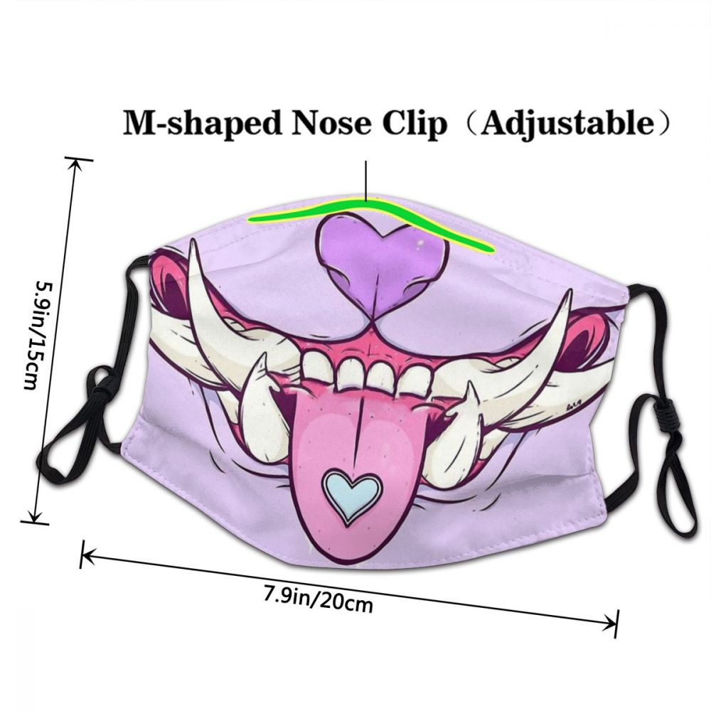 Vaporwave Ästhetische Visuelle Kunst Stil Internet Meme Retro Tuch Maske Süßen Zahn Oni Berry Einzigartige Mode Mascarilla Für Erwachsene