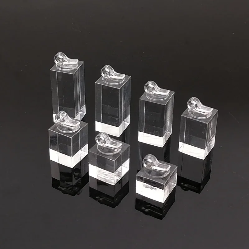 7 Chiếc Chiều Cao Khác Nhau Acrylic Tròn/Vuông Nhẫn Trang Sức Đỡ Giá Đỡ Đạo Cụ Chụp Ảnh Thể Hiện Gác