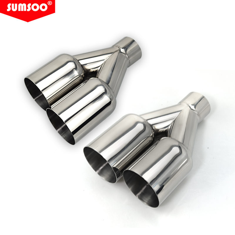 Chính Hãng Sumsoo Đôi Xả Đầu Inox Thẳng Edge Đánh Bóng Bạc Hàn Nhét Đuôi Ống