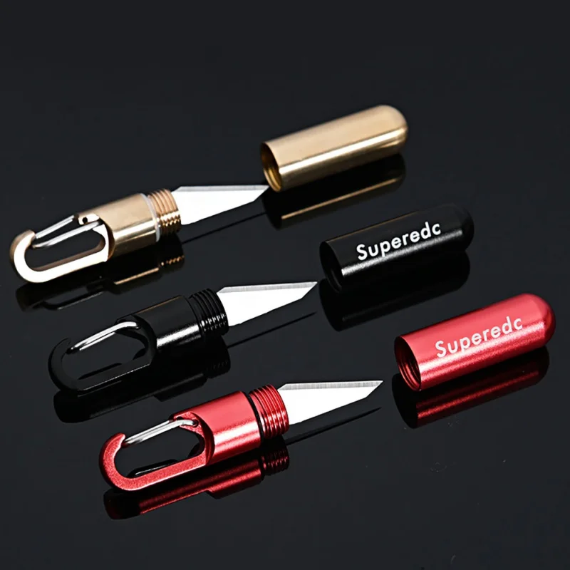 EDC MINI Di Động Viên Dao Cắt Bằng Đồng Mini Đa Năng Dụng Cụ Móc Khóa Mặt Dây Chuyền Dụng Cụ Nhỏ Bé Cắt