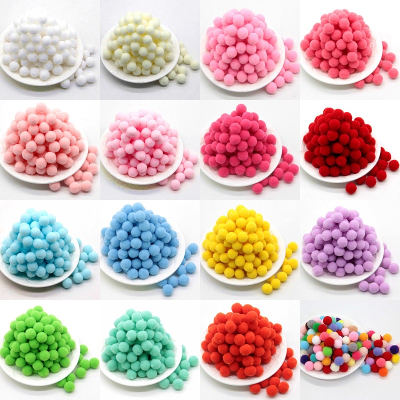 Mini pompons doux et moelleux, 8/10/15/20/25/30mm, boule de pompons, jouets faits à la main pour enfants, décoration de mariage et de noël, fournitures artisanales de couture, bricolage