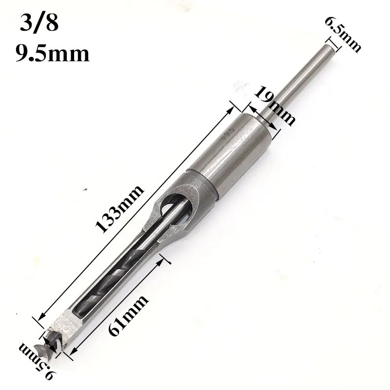 Khoan Sắt HSS Twist Khoan Gỗ Khoan Cụ Bộ Vuông Auger Mortising Đục Bộ Mũi Khoan Lỗ Vuông Mở Rộng Thấy 6.0mm ~ 16Mm