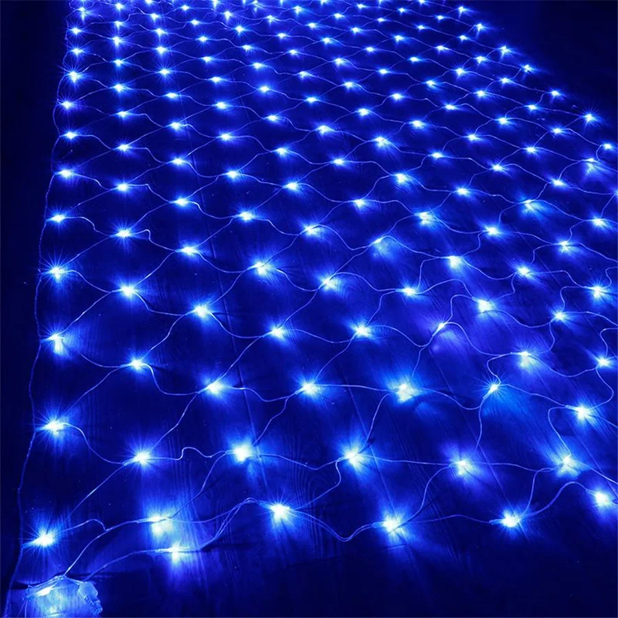 Wasserdicht 2x2M 3x2M LED Net Mesh Fee String Lichter Girlande Fenster Vorhang Weihnachten Garten lichter Hochzeit Party Urlaub Licht