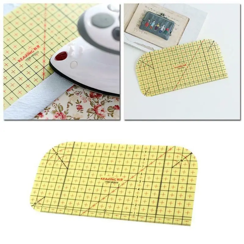 1PCS Ironing Ruler Measuring Tool Hot Patchwork Tailor Craft Cloth Cutting Rulers Patchwork Ruler Quilting Rule