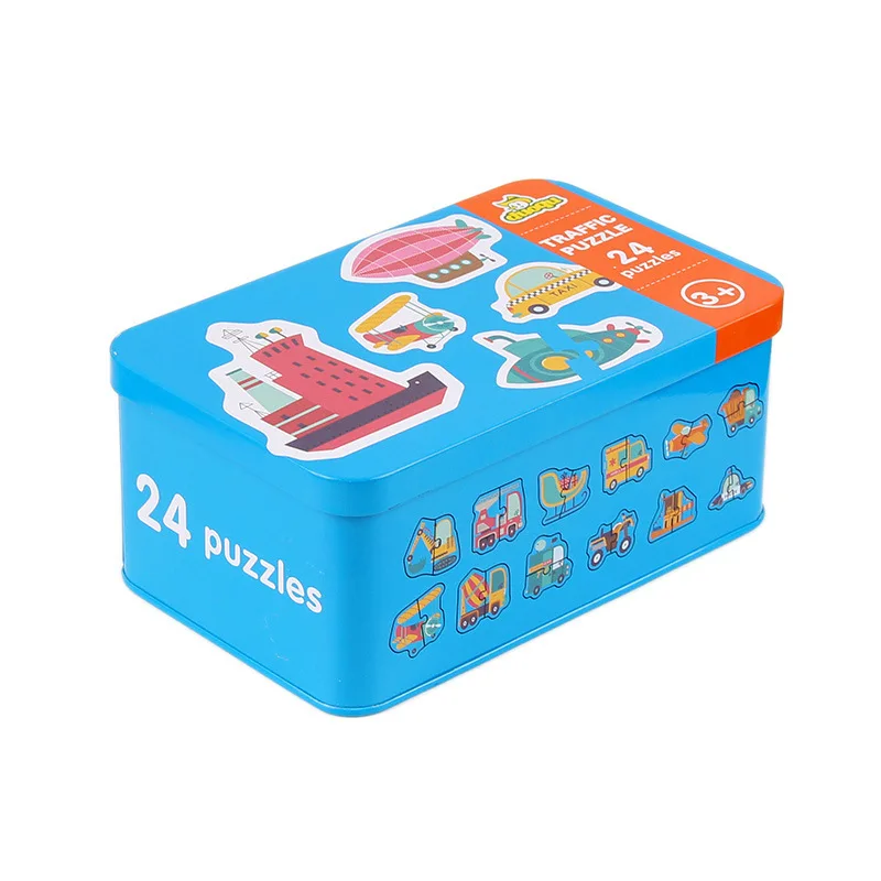 0-36M Cartoon Animal Traffic Fuit Montessori parowanie poznanie Puzzle zabawki drewniane układanki karty edukacja dla dzieci