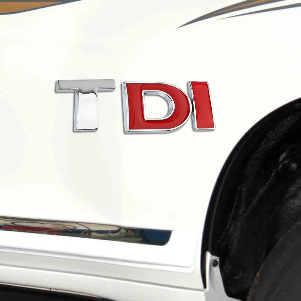 Calcomanía reflectante Turbo de inyección directa para VW Golf JETTA PASSAT MK4 MK5 MK6, pegatina para coche, emblema de Metal 3D, insignia, logotipo TDI
