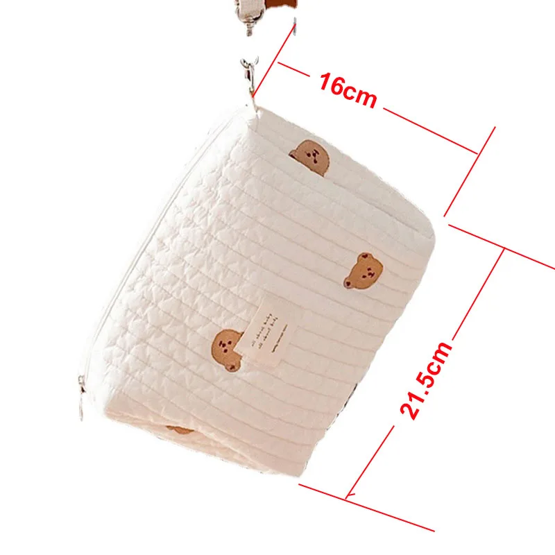 Bebê saco de fraldas algodão urso forma portátil fralda caddy organizador reutilizável fraldas carrinho fraldas saco molhado