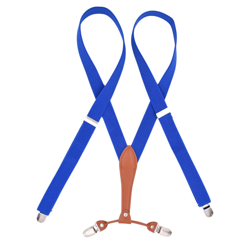 Modische Hosenträger für Männer und Frauen, 2,5 cm breit, X-Rücken, 4 Clips, verstellbare elastische Hosenträger, Geschenke für Papa und Ehemann