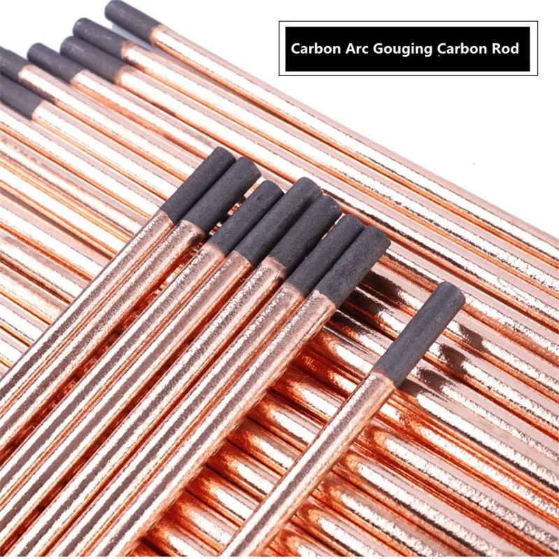 5 Cái Không Khí Carbon Vòng Cung Gouging Thanh Đồng Tròn Than Chì Điện Cực Cần Cho DC Khí Gouging Súng Điện Cực Carbon Cần 4-10Mm