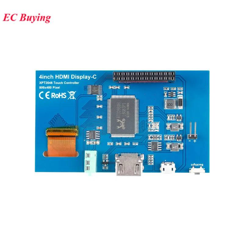 Pantalla táctil LCD HD HDMI USB de 4 pulgadas, módulo de pantalla de 4 ", controlador IPS TFT 800*480 NT35510 para Raspberry Pi 3rd 4th 2 3 B/B +/3B +/4B