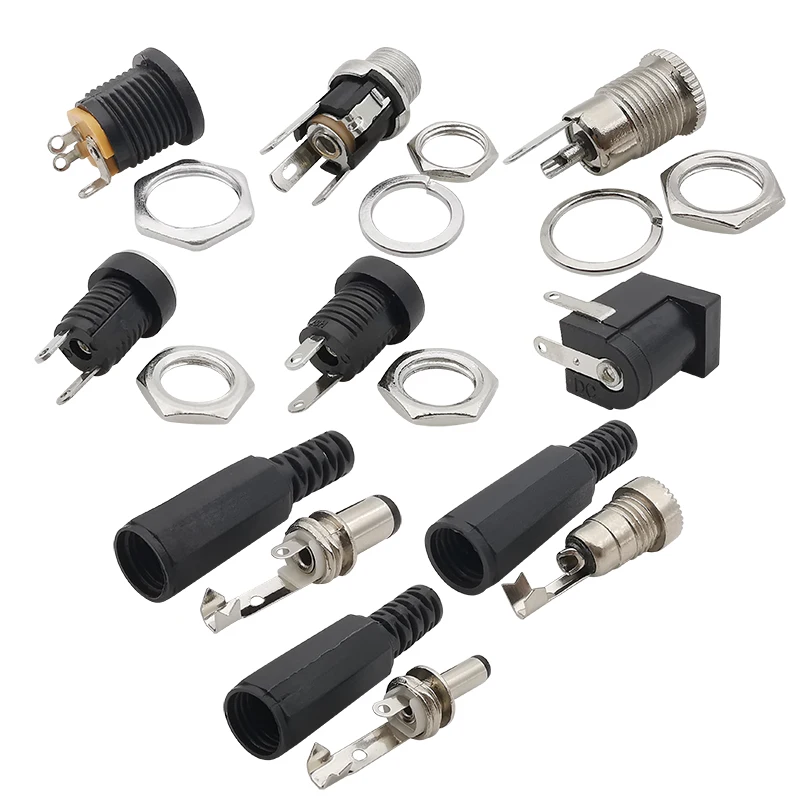 10ชิ้นDCเชื่อมต่อ5.5x2.1มิลลิเมตร3.5x1.3มิลลิเมตรDC Powerเสียบชายหญิงแจ็คซ็อกเก็ตอ่อนนุชแผงเมาDC Powerอะแดปเตอร์เชื่อมต่อ5.5*2.1