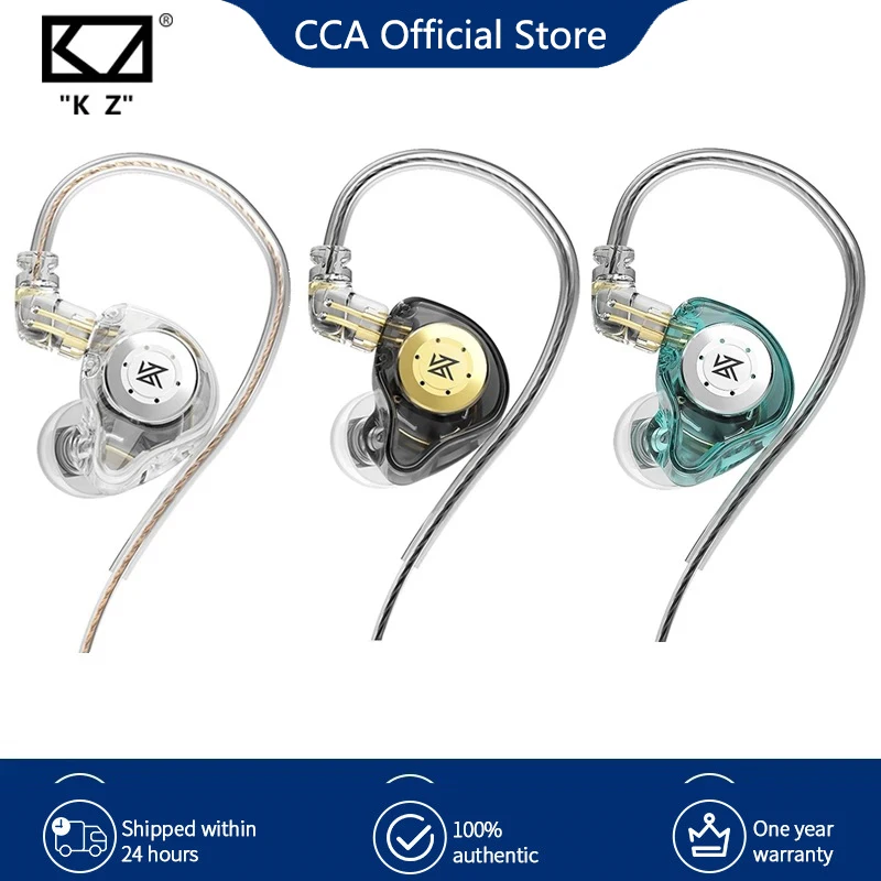 KZ EDX Pro Bass auriculares deportivos para correr con cable colgante en la oreja auriculares estéreo con cancelación de ruido auriculares con micrófono para jugadores