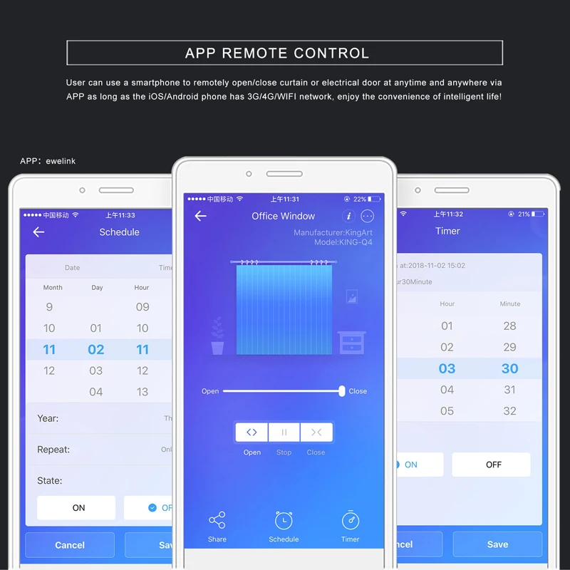EWeLink-Interruptor de persiana inteligente, enrollador automático para persianas, funciona con WiFi, tiene motor eléctrico y se controla por voz a través de Alexa