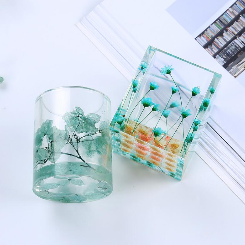 Silikon Form Epoxy Harz Mold DIY Stift Container Organizer Platz Runde Lagerung Halter Silica Formen Handwerk Schmuck Machen Charms