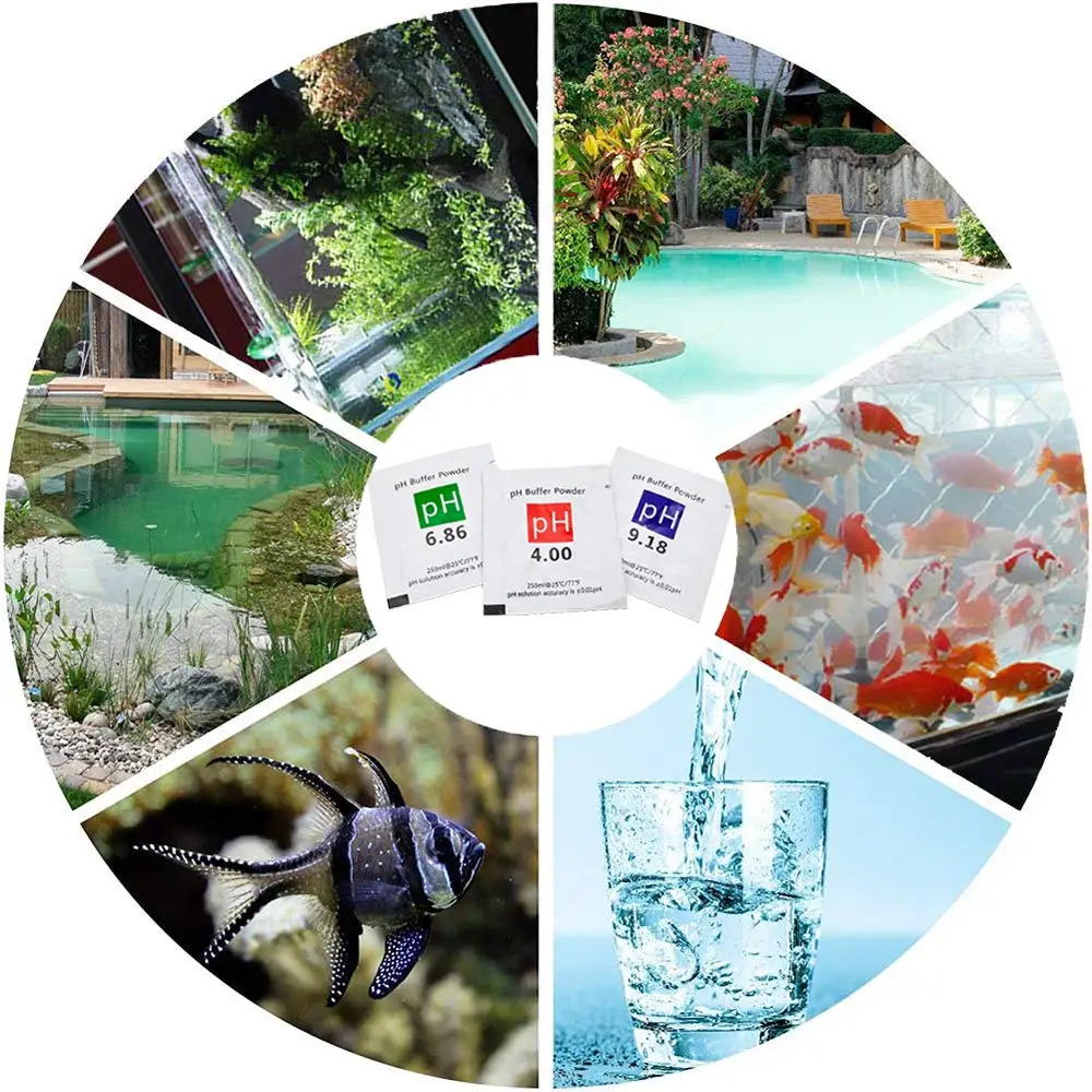 Đệm PH Bột Đo Dung Dịch Hiệu Chuẩn Ph4.00/6.86 /9.18 Hiệu Chuẩn Điểm Cho PH Kiểm Tra Đồng Hồ