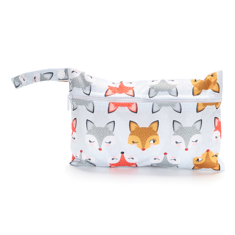 Bolsa de fraldas de pano reutilizável, bolsa pequena de fraldas de pano lavável e reutilizável à prova d'água para esportes de natação e viagem, 15*22.5 cm