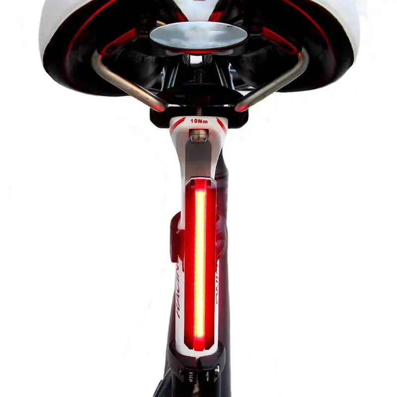 自転車テールライト 6 モード LED 警告自転車ライトリア懐中電灯防水安全 MTB 自転車 MTB ヘルメットライトサイクリングランプ