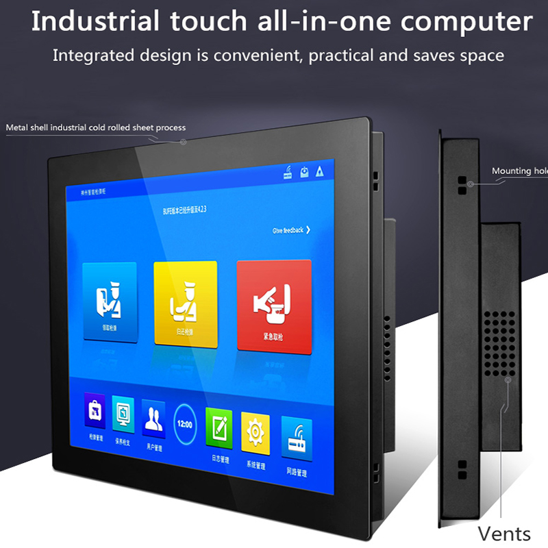 17 "PC incorporato a 19 pollici di AIO di i3-3217U del centro del computer di industrie mini con il touch screen/WIN 10 pro/WiFi/com RS232