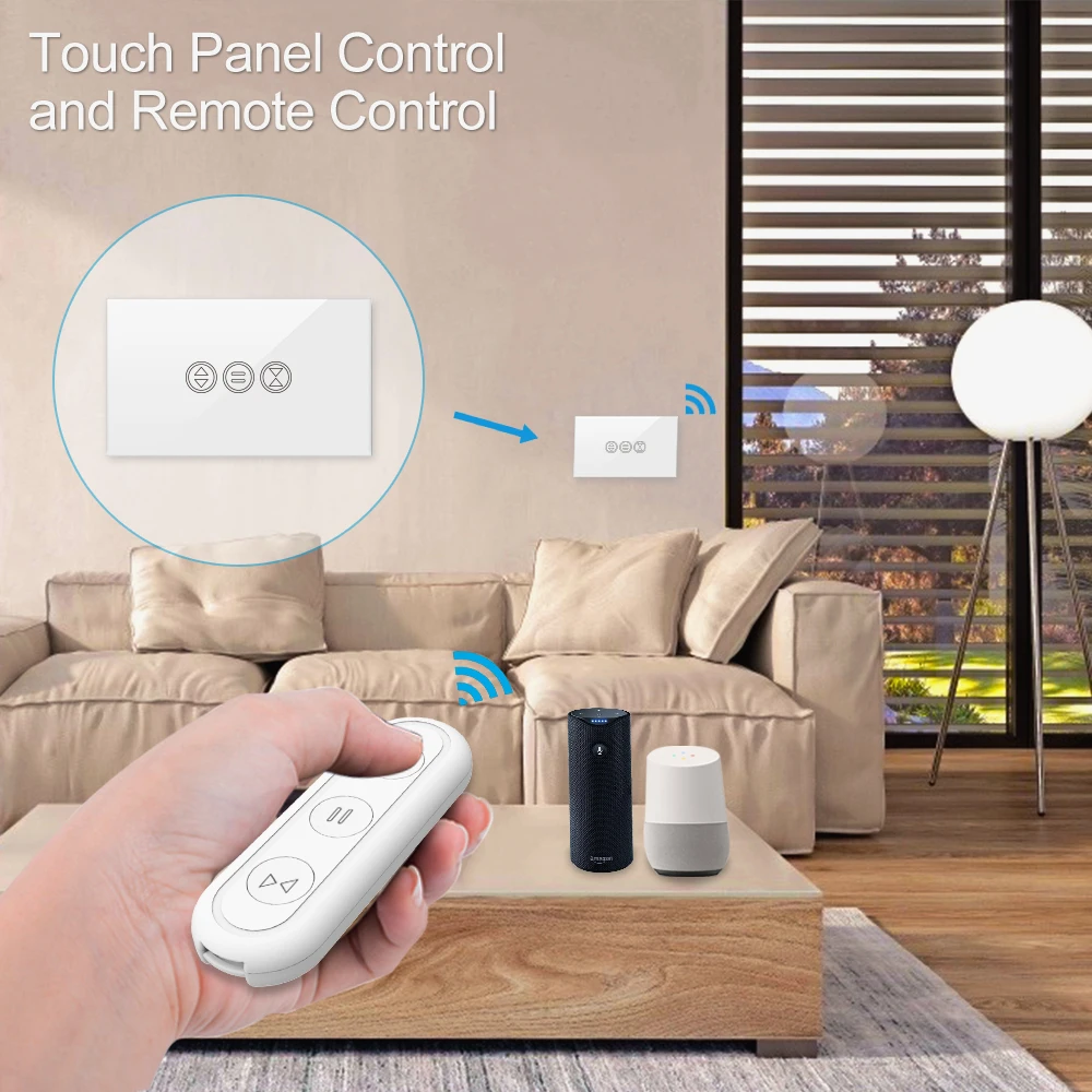 Interruptor de cortina con Control remoto para el hogar, dispositivo de Control de persianas enrollables RF y WiFi, Compatible con Google Home, Alexa y Echo, DIY, Tuya Smart Life
