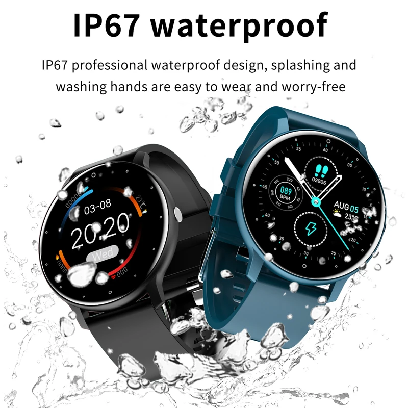 LIGE-reloj inteligente para mujer, accesorio de pulsera resistente al agua IP67 con pantalla táctil, Bluetooth, compatible con Android e iOS, 2025