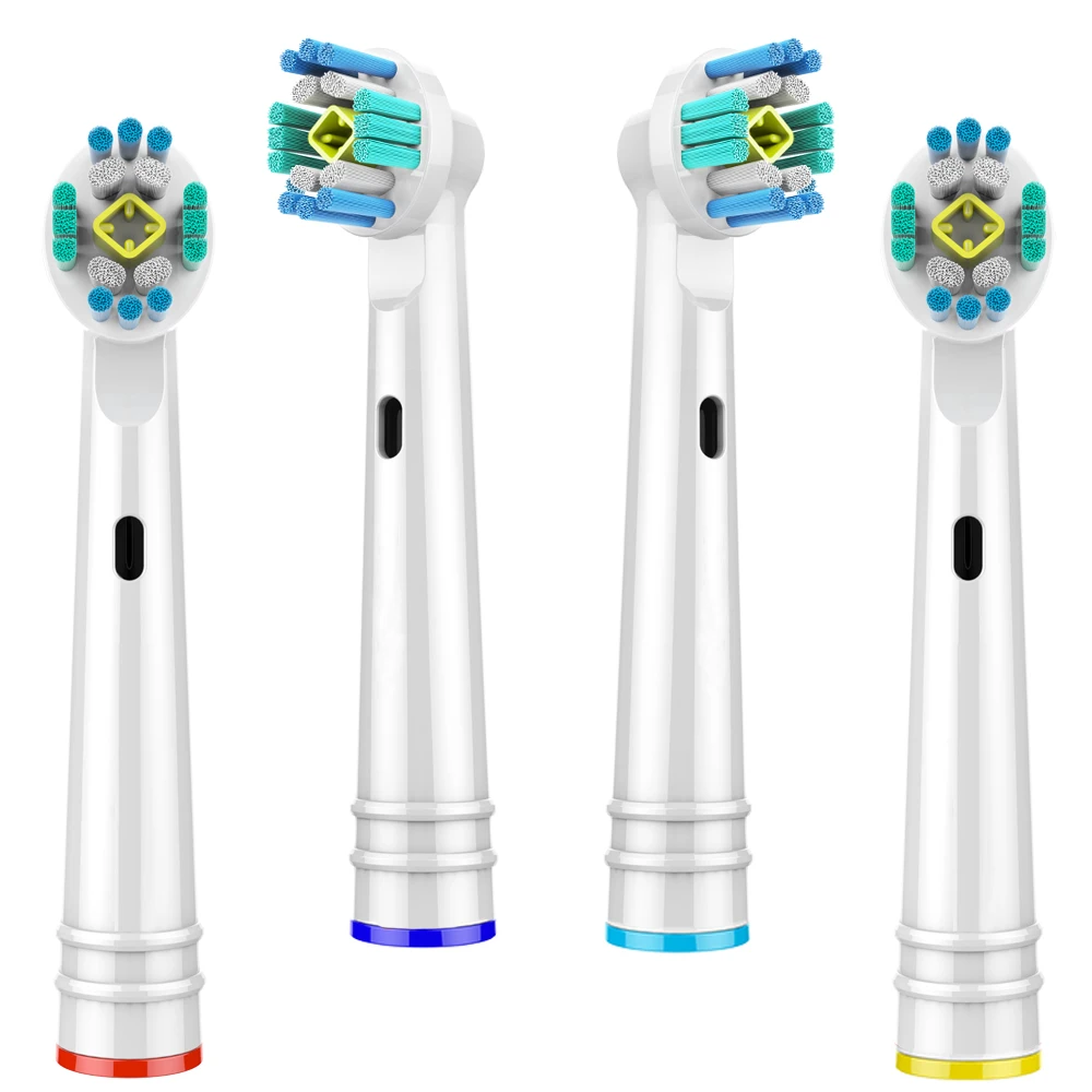 Bàn Chải Đánh Răng Điện Đầu Bàn Chải Thay Thế Cho Braun Oral B 3D Làm Trắng Đầu Bàn Chải Đánh Răng Đầu Phun 4/8 Cái Đầu Bàn Chải cho Oralb