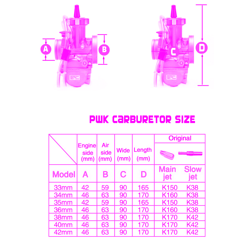 KEIHIN 2T 4T スクーター ATV UTV 250CC 300CC 350CC 400CC エンジンオートバイ PWK 33 ミリメートル 34 ミリメートル 35 ミリメートル 36 ミリメートル 38 ミリメートル 40 ミリメートル 42 ミリメートルキャブレター
