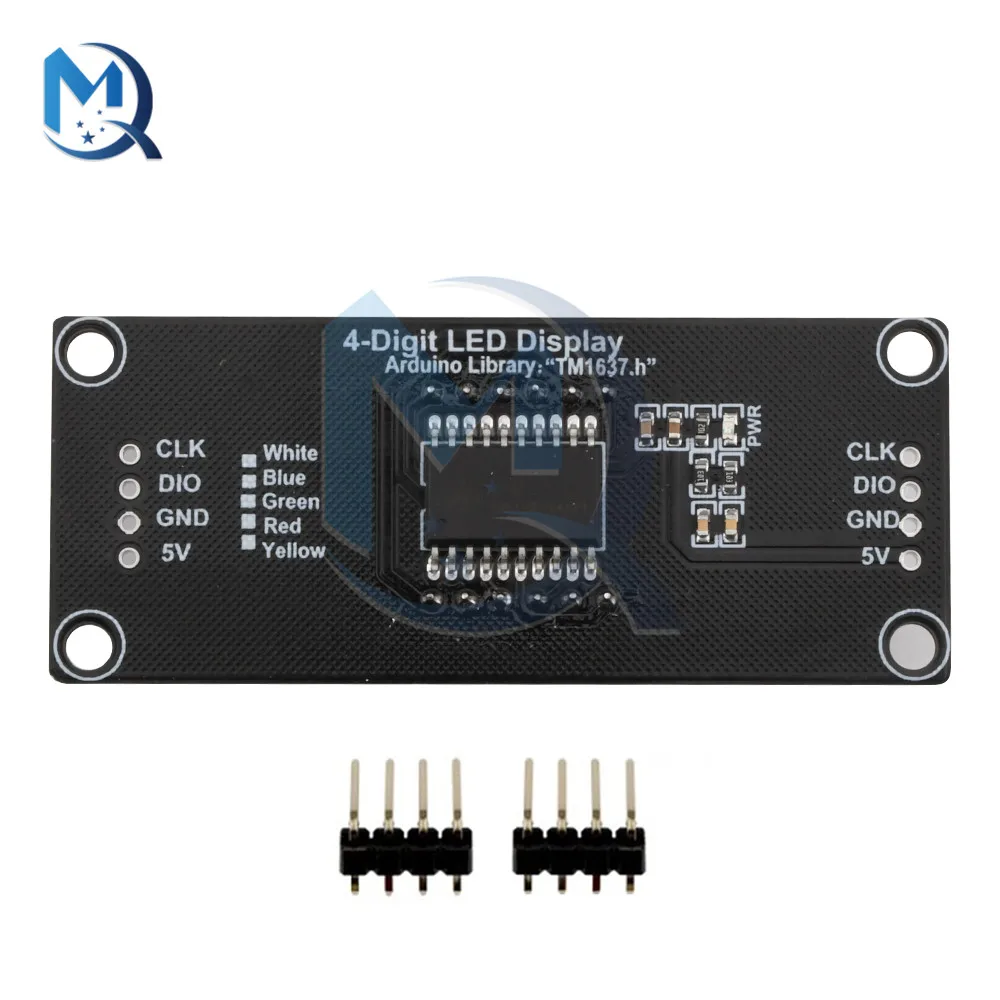 0.56 인치 TM1637 LED 디지털 디스플레이 모듈 Arduino 디스플레이 모듈 용 4 자리 7 세그먼트 디지털 튜브 흰색/빨간색/노란색/녹색/파란색