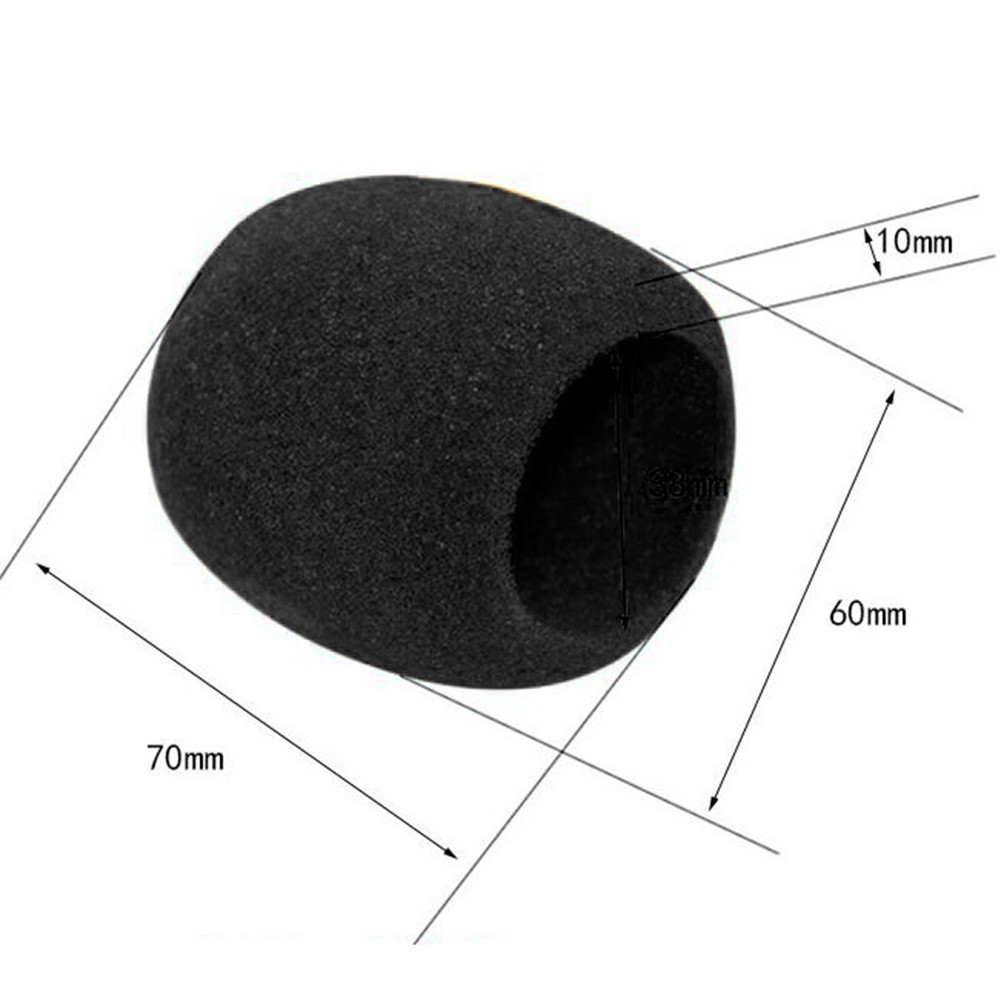 5Pcs Microphone Foam Covers Thickened Handheld Stage Microphone Windscreen Foam Case Cover Protector For Meeting Mic