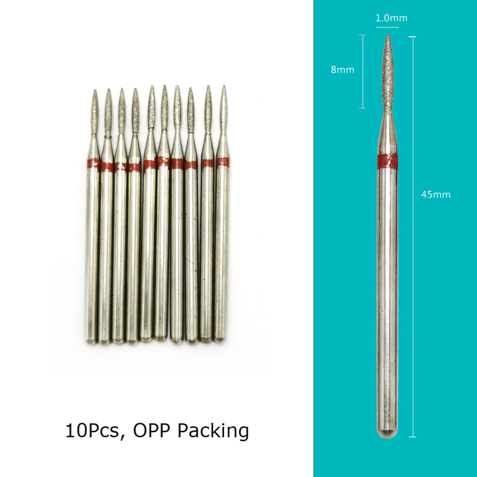 HYTOOS 10 Cái/bộ Móng Khoan Kim Cương Cắt Cho Móng Tay Cắt Burr Xay Cắt Cho Móng Chân Móng Tay Phụ Kiện Dụng Cụ