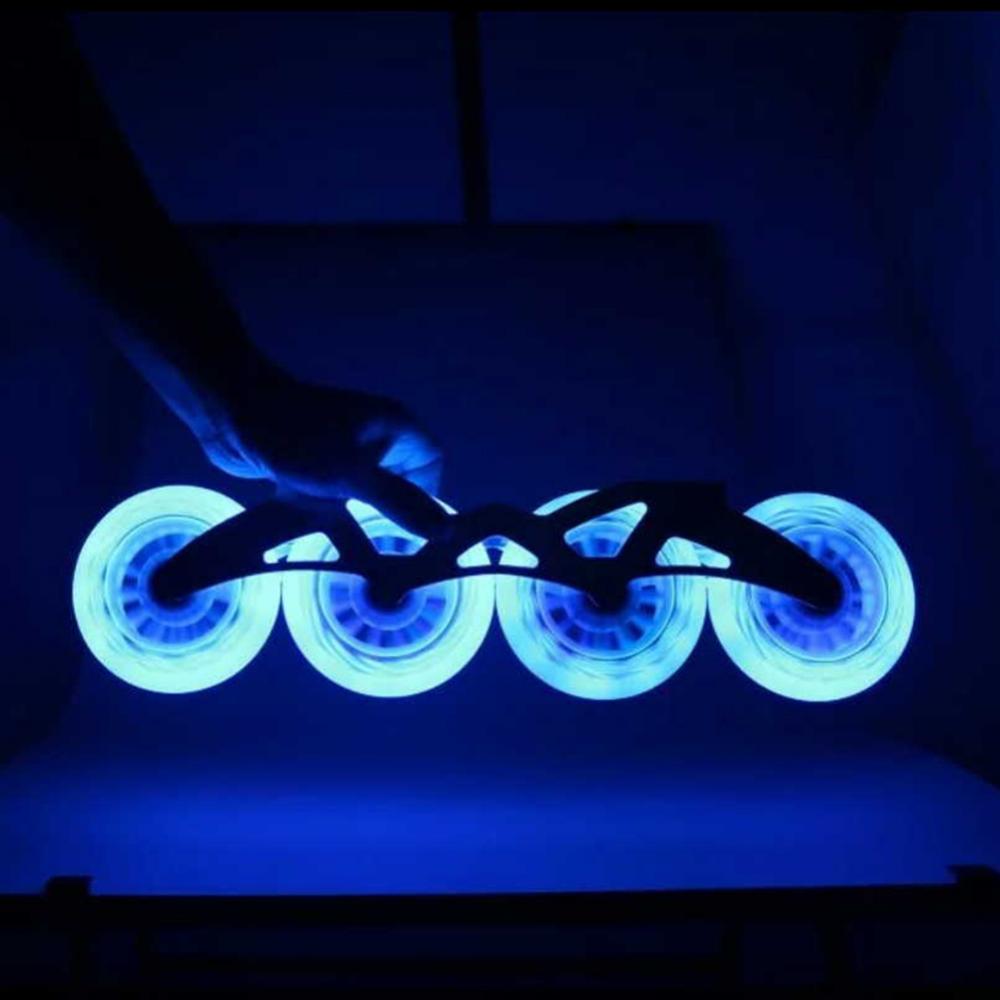 2Pcs 80/76/72mm In-linie Geschwindigkeit Skate Skating LED Licht Blinkt Roller Räder Außen sport Zubehör