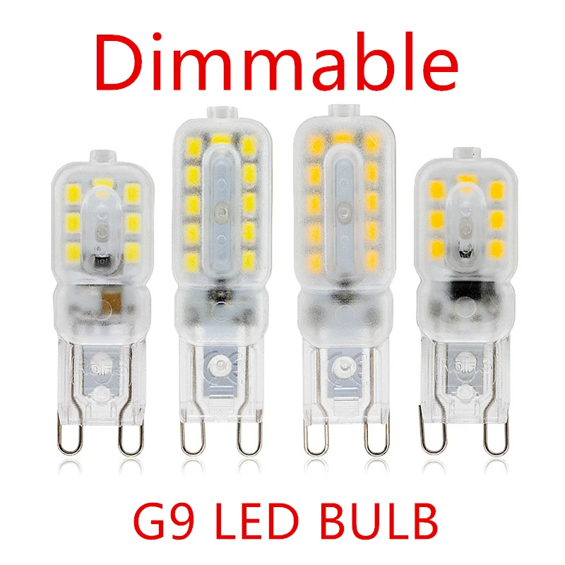 Bộ 10 Bóng Đèn LED 3W 5W G9 Bóng Mờ AC 220V LED SMD2835 Đèn Đèn Chùm chiếu Sáng Thay Thế 20W Halogen 30W Đèn