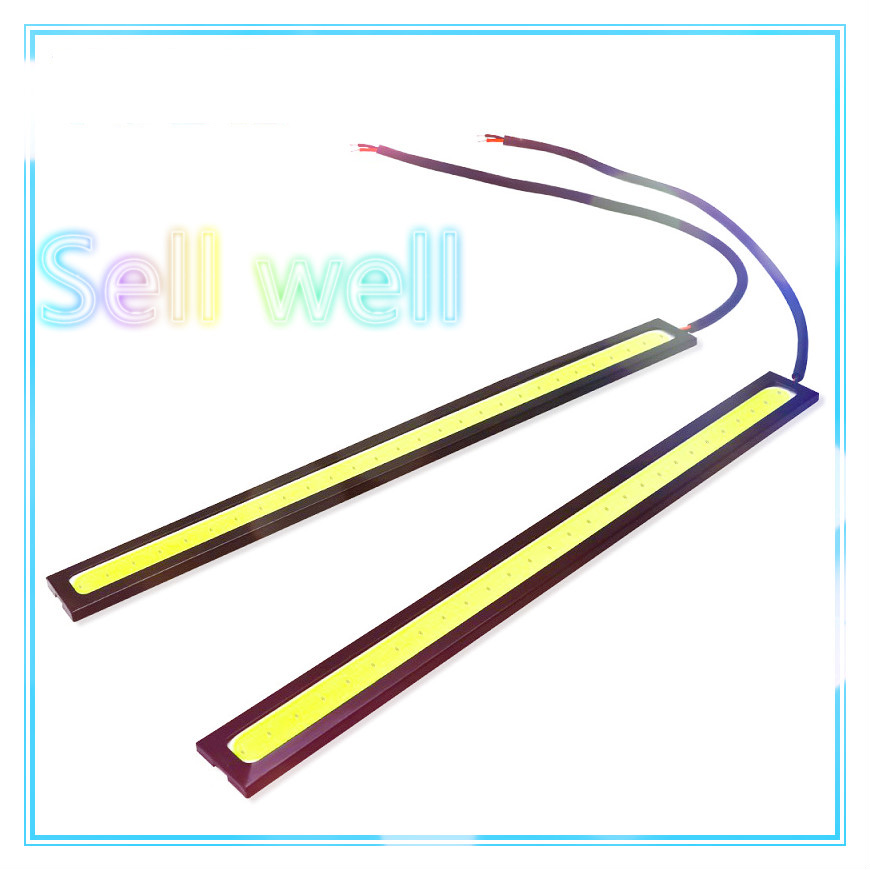 17cm Luz de circulación diurna Universal COB DRL LED coche lámparas para luces exteriores Auto impermeable coche estilo lámpara LED DRL