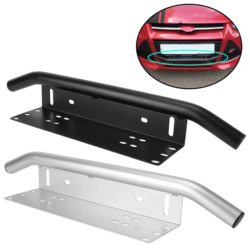 Soporte de lámpara Universal de aluminio para SUV, soporte de montaje de luz de registro, soporte de marco de barra de luz LED todoterreno, placa de matrícula de parachoques delantero
