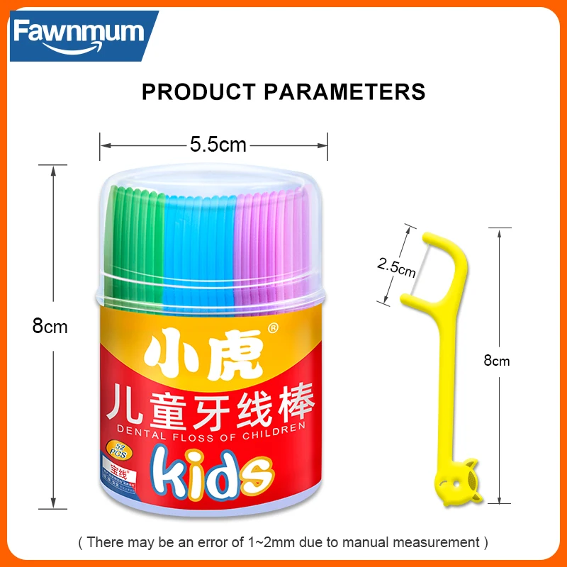 Fawnmum 52 Chiếc Trẻ Em Flosser Cho Làm Sạch Răng Bàn Chải Kẽ Răng Chỉ Nha Khoa CHĂM SÓC VỆ SINH RĂNG MIỆNG Tăm Nha Khoa Làm Đẹp