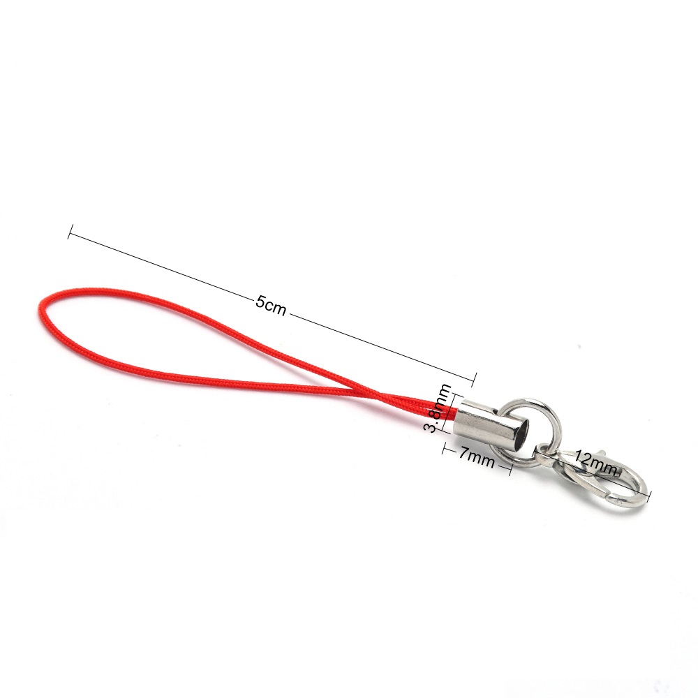 50 Stück schwarzes Band Charm Cord Lanyard Lariat Strap Cords Karabinerverschluss Seil Schlüsselanhänger Haken Handy Set Charms Schmuck Zubehör