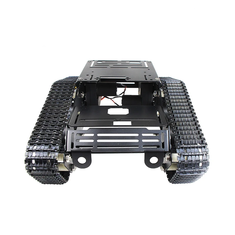 Kit de Chasis de coche con tanque de pista de Robot de Metal inteligente, carga útil de 10KG, Motor Dual de CC de 12V para Arduino Raspberry Pi, proyecto DIY