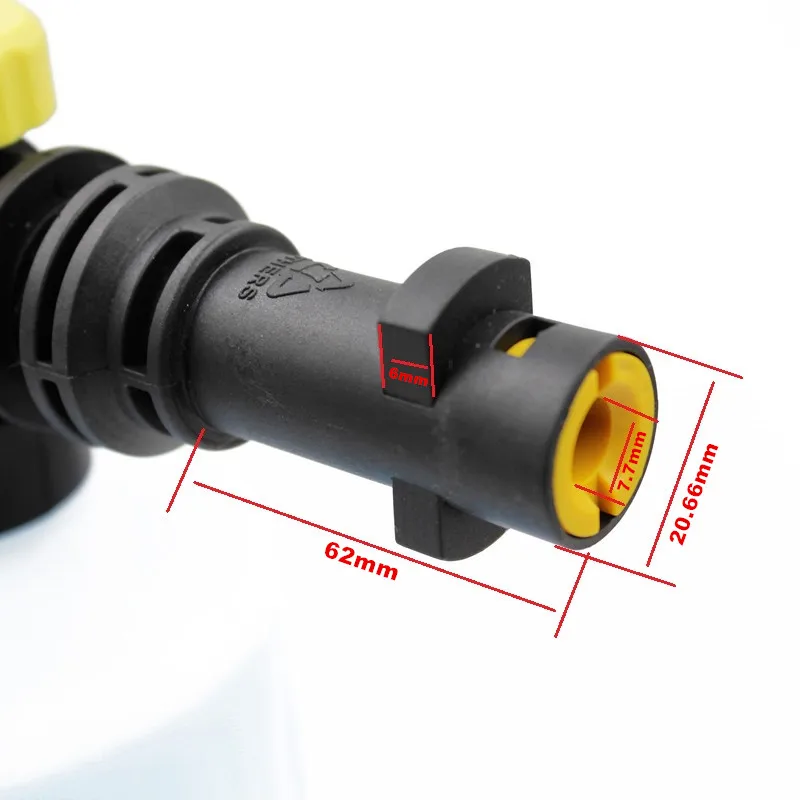 Lança de espuma de neve 750ml para karcher k2 k3 k4 k5 k7 lavadoras de pressão do carro gerador de espuma de sabão com bico pulverizador ajustável