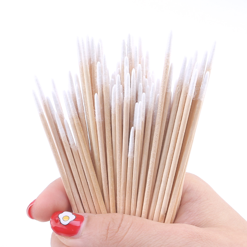 500/1000PCS Disposable Cotton Swabs Lint Free Micro Wood Brushes Eyelash Extension Glue Removing Makeup Tools Lashes Accessories