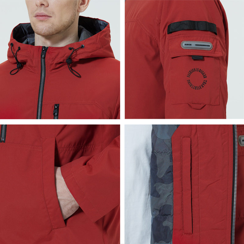 ICEbear 2023 männer kurze jacke herbst stilvolle mantel mit kapuze hohe-qualität männer marke kleidung MWC21601I