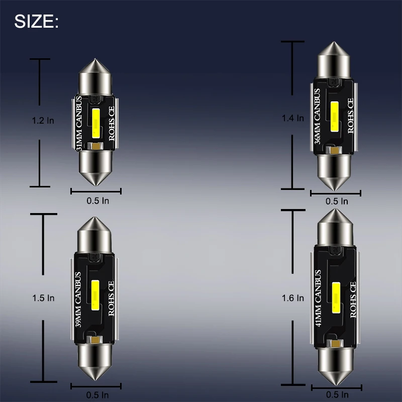 NLpearl 2x C5W LED CSP 1860 Tín Hiệu Đèn Xi Nhan Canbus Bóng Đèn 31Mm 36Mm 39Mm 41Mm Festoon Ánh Sáng c10W LED Nội Thất Ô Tô Đọc Dome Ánh Sáng