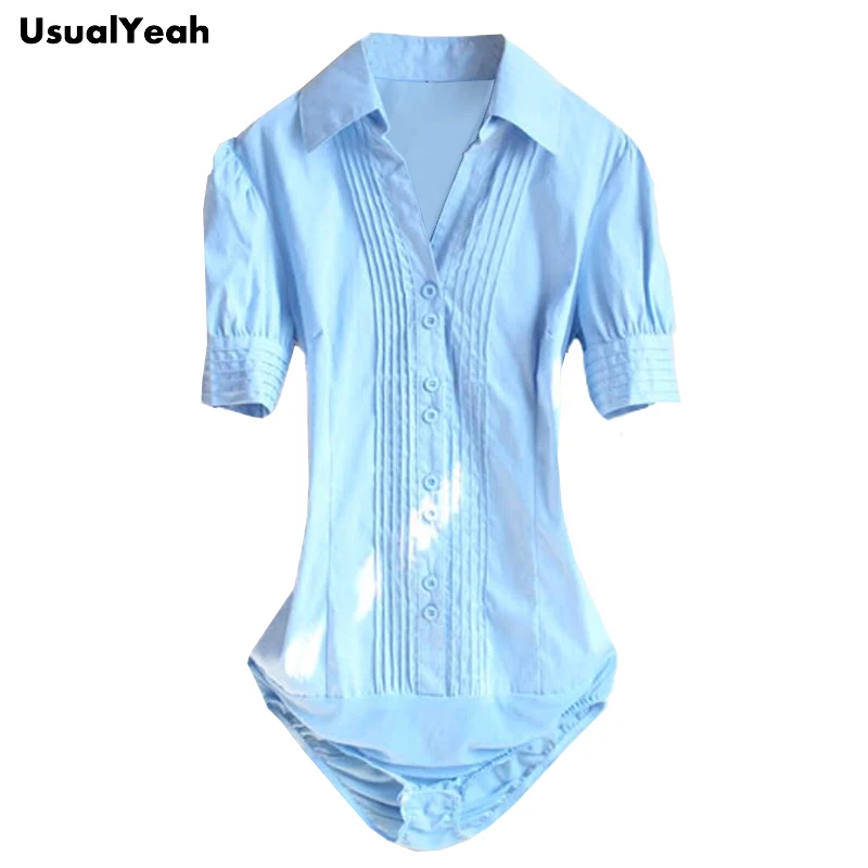 Bán!!!!!! Phụ Nữ Mới OL Cổ Chữ V Tay Dài Xếp Ly Thân Áo Sơ Mi Áo Phụ Nữ Làm Việc Mặc S-4XL Đen Trắng, Trắng Xanh Dương SY0091